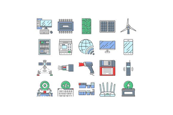 Download Industry Cybernetics Sensors Icons Set V - Premium Resources