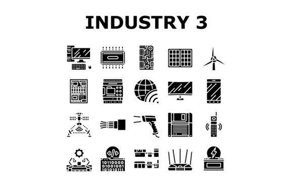 Download Industry 3.0 Cybernetics Sensors Icons - Premium Resources