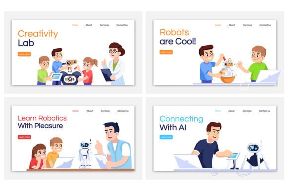 Download Robotics Courses Landing Page Templates - Premium Resources
